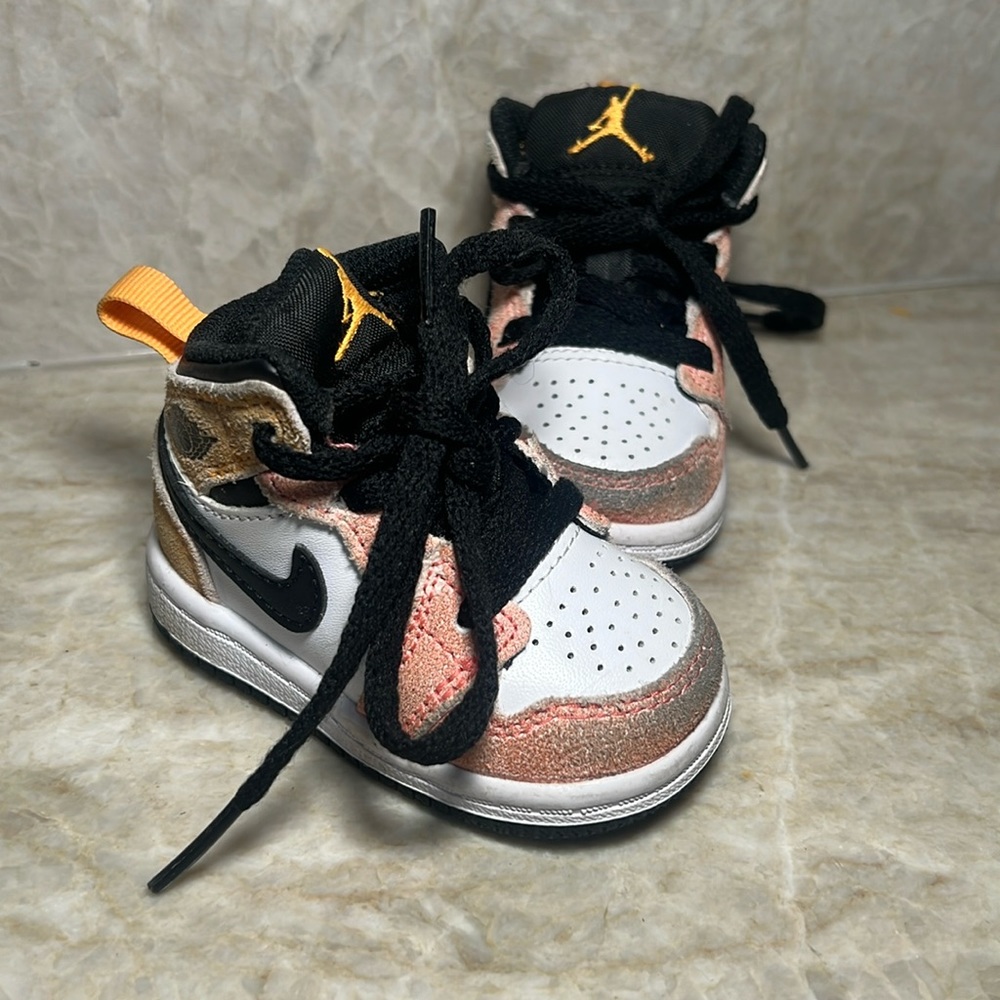 Jordan Kids Sneakers - Black, White, Pink, Gold
